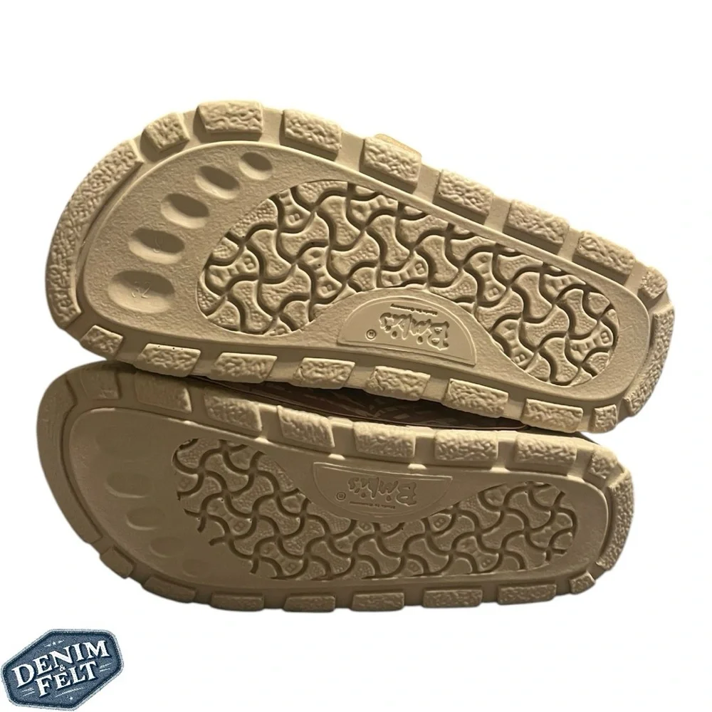 Birkenstock/ Birkis Kids/Boys Tan/Blue Sansibar Slides/Skip On Sandals | NEW/NWT